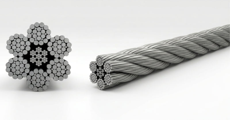 Galvex 6x25 IWRC Galvanised Wire Rope