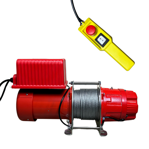 Comeup CP200 electric winch, 200kg capacity, 240V with integrated 24V pendant control, stock code ACW200L